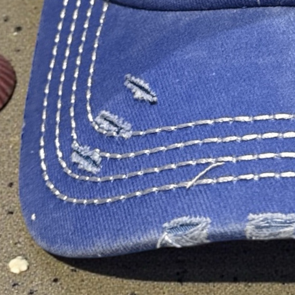 NWT Bright Blue Beach Vibes Cap - Picture 3 of 7